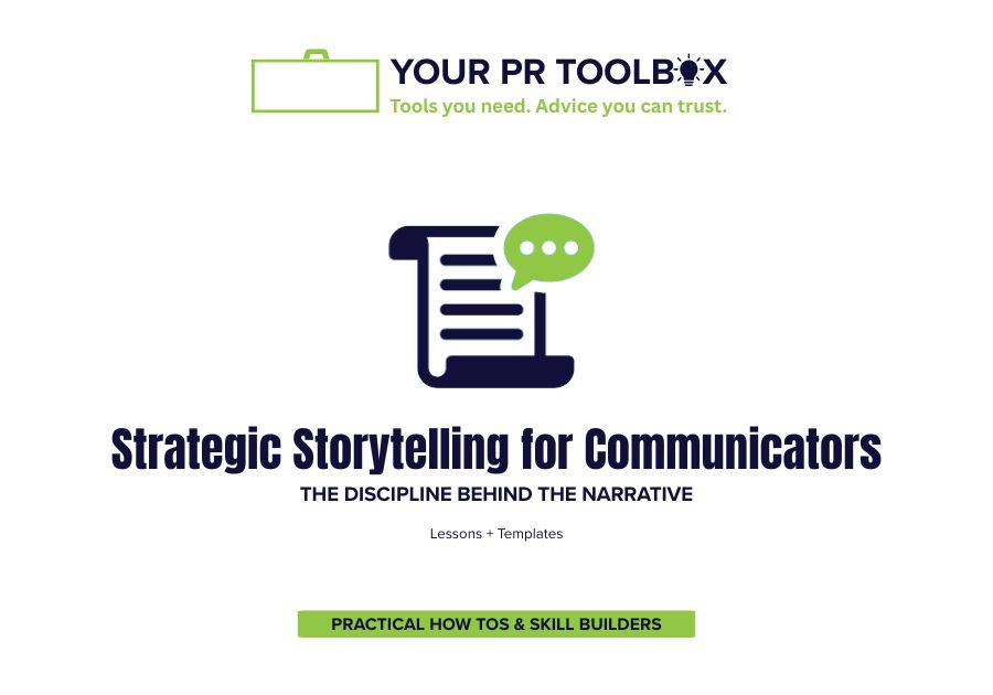 Image with words Strategic Storytelling for Communicators