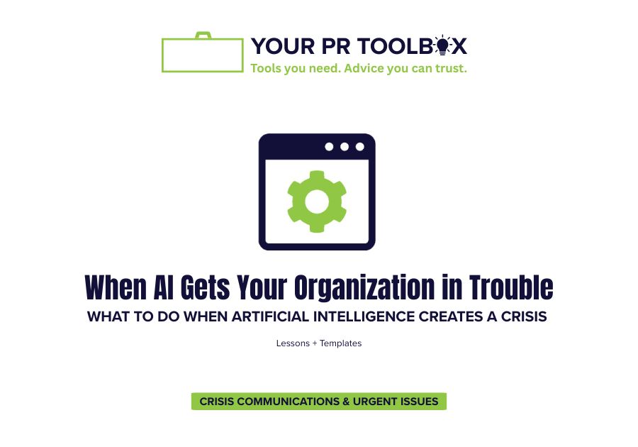 Image with words When AI Gets Your Organization in Trouble
