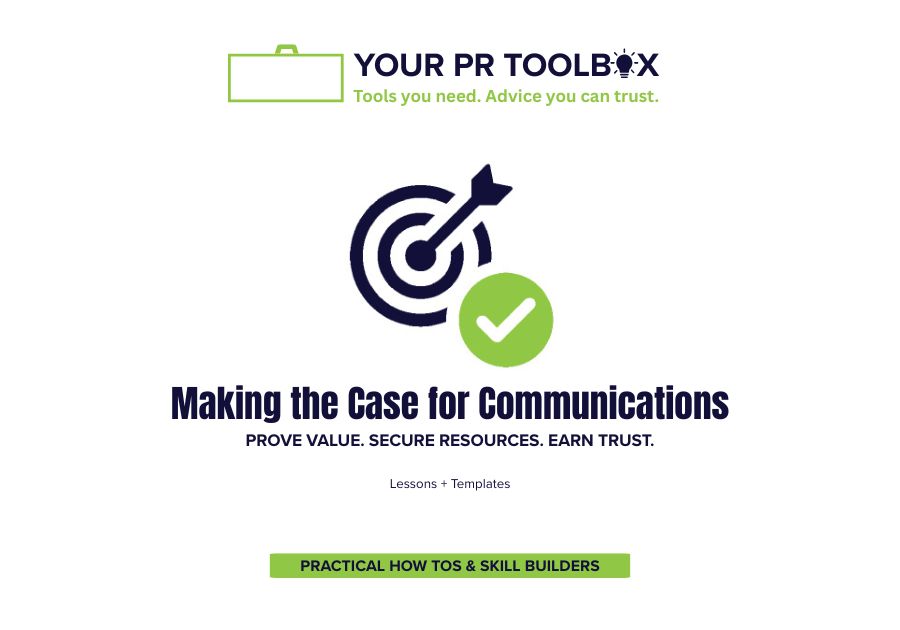 Image with words Making the Case for Communications