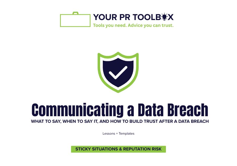 Image with words Communicating a Data Breach