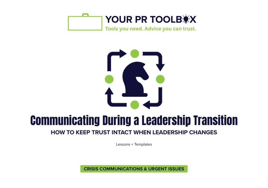 Image with words Communicating During a Leadership Transition