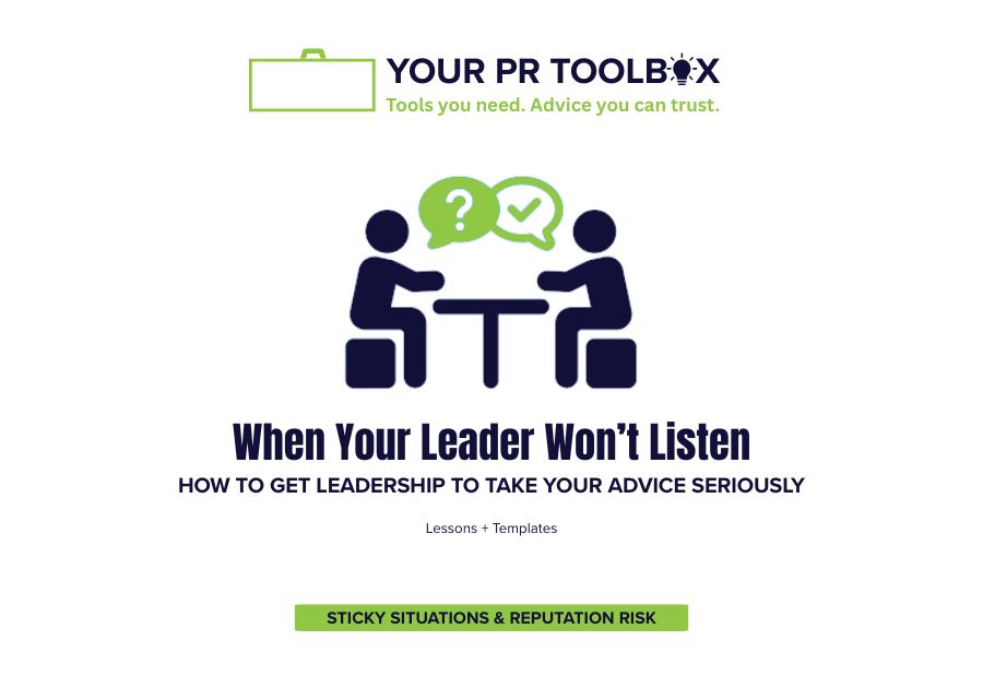 Image with words When Your Leader Won't Listen