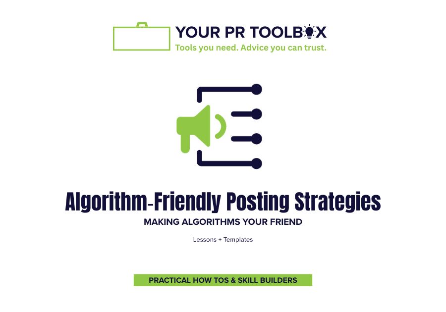Image with words Algorithm-Friendly Posting Strategies